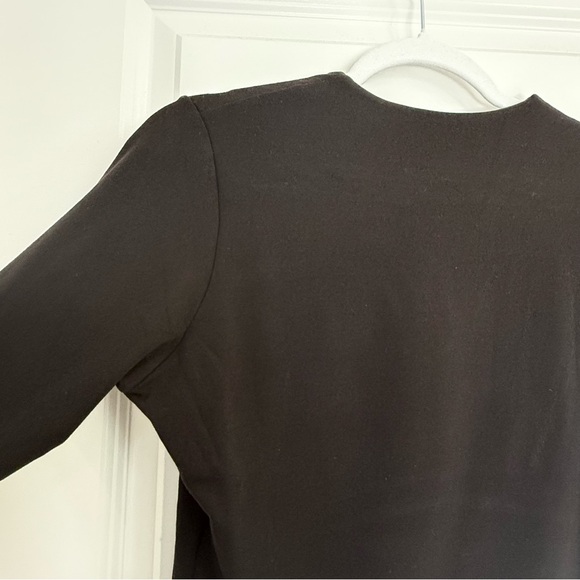 Susana Monaco V-Neck 3/4 Sleeve Top-Black - Picture 6 of 7